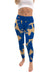 Tulsa Golden Hurricane Vive La Fete Paint Brush Logo on Waist Women Blue Yoga Leggings