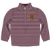 Tuskegee University Golden Tigers Embroidered Maroon Stripes Quarter Zip Pullover