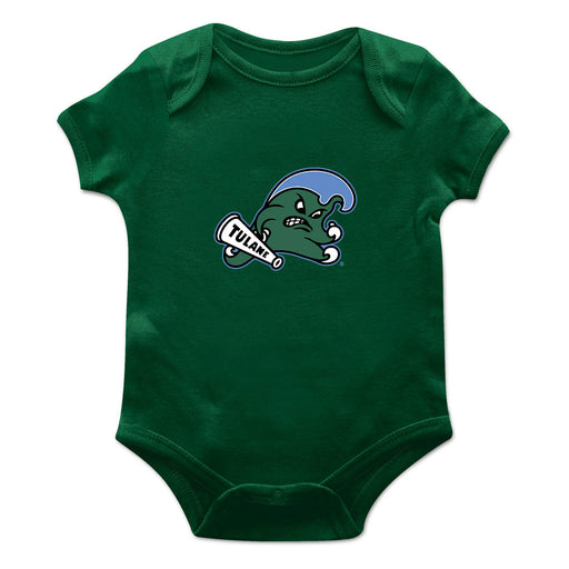 Tulane Green Wave Cotton Short Sleeve Bodysuit Green