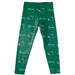 Tulane Green Wave Vive La Fete Girls Game Day All Over Two Logos Elastic Waist Classic Play Green Leggings Tights