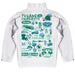Tulane Green Wave Hand Sketched Vive La Fete Impressions Artwork White Boys Quarter Zip Pullover V1 - Vive La Fête - Online Apparel Store