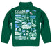 Tulane Green Wave Hand Sketched Vive La Fete Impressions Artwork Green Boys Quarter Zip Pullover V1 - Vive La Fête - Online Apparel Store