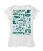 Tulane Green Wave Hand Sketched Vive La Fete Impressions Artwork White Girls Cotton Short Sleeve Tee - Vive La Fête - Online Apparel Store
