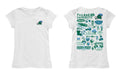 Tulane Green Wave Hand Sketched Vive La Fete Impressions Artwork White Girls Cotton Short Sleeve Tee - Vive La Fête - Online Apparel Store
