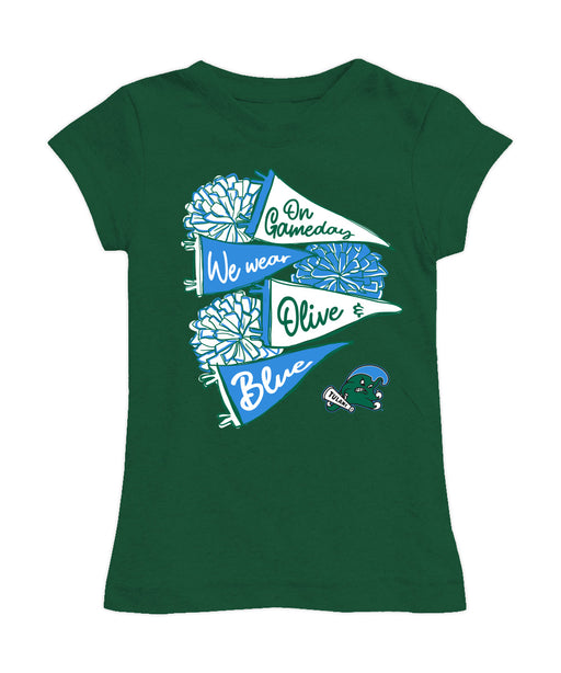 Tulane Green Wave Girl´s Fitted Cotton T-shirt Green