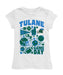 Tulane Green Wave Girl´s Fitted Cotton T-shirt White