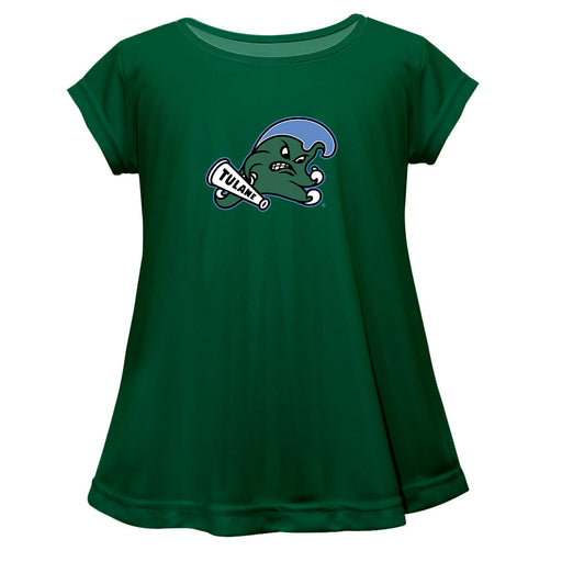 Tulane Green Wave Short Sleeve Youth Cotton Top Green