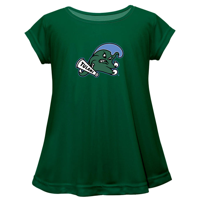 Tulane Green Wave Short Sleeve Youth Cotton Top Green