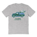 Tulane Green Wave Hand Sketched Vive La Fete Impressions Truck Kids Grey Cotton T-shirt