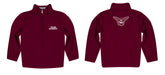 Texas Womans University Pioneers Vive La Fete Game Day Solid Maroon Quarter Zip Pullover Sleeves - Vive La Fête - Online Apparel Store