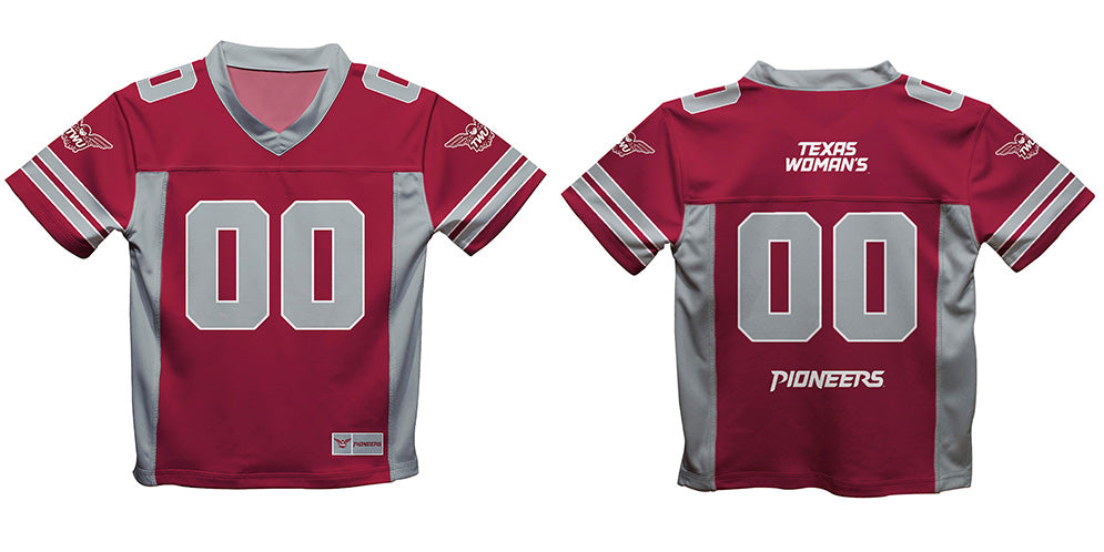 Texas Womans University Pioneers Vive La Fete Game Day Maroon Boys Fashion Football T-Shirt - Vive La Fête - Online Apparel Store