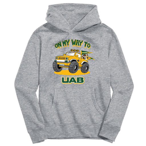 Alabama at Birmingham Blazers On My Way Monster Truck Heather Grey Cotton Youth Hoodie