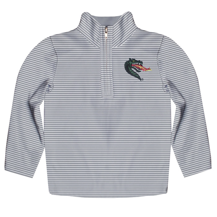 Alabama at Birmingham Blazers Embroidered Gray Stripes Quarter Zip Pullover