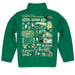 Alabama at Birmingham Blazers Hand Sketched Vive La Fete Impressions Artwork Green Boys Quarter Zip Pullover V1 - Vive La Fête - Online Apparel Store
