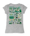 Alabama at Birmingham Blazers Hand Sketched Vive La Fete Impressions Artwork Grey Girls Cotton Short Sleeve Tee - Vive La Fête - Online Apparel Store