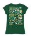 Alabama at Birmingham Blazers Hand Sketched Vive La Fete Impressions Artwork Green Girls Cotton Short Sleeve Tee - Vive La Fête - Online Apparel Store