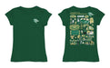 Alabama at Birmingham Blazers Hand Sketched Vive La Fete Impressions Artwork Green Girls Cotton Short Sleeve Tee - Vive La Fête - Online Apparel Store