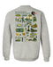 Alabama at Birmingham Blazers Hand Sketched Artwork Green Crewneck Sweatshirt for Women - Vive La Fête - Online Apparel Store