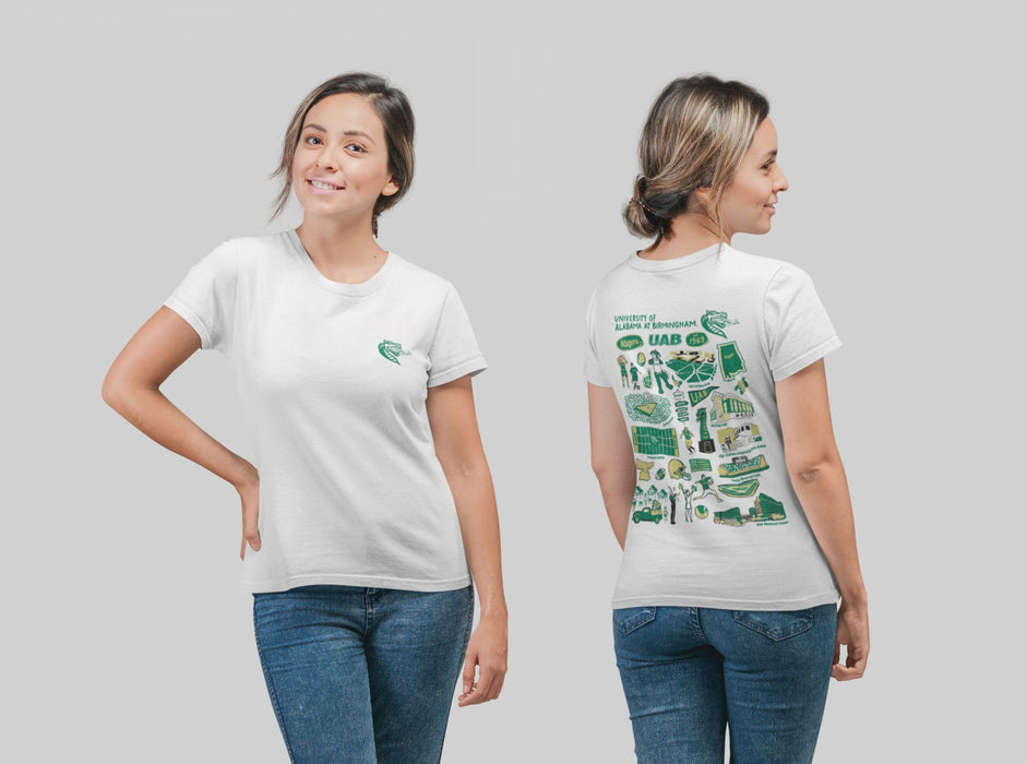 UAB Blazers Vive La Fete Impressions Artwork Womens Cotton Tshirt - Vive La Fête - Online Apparel Store