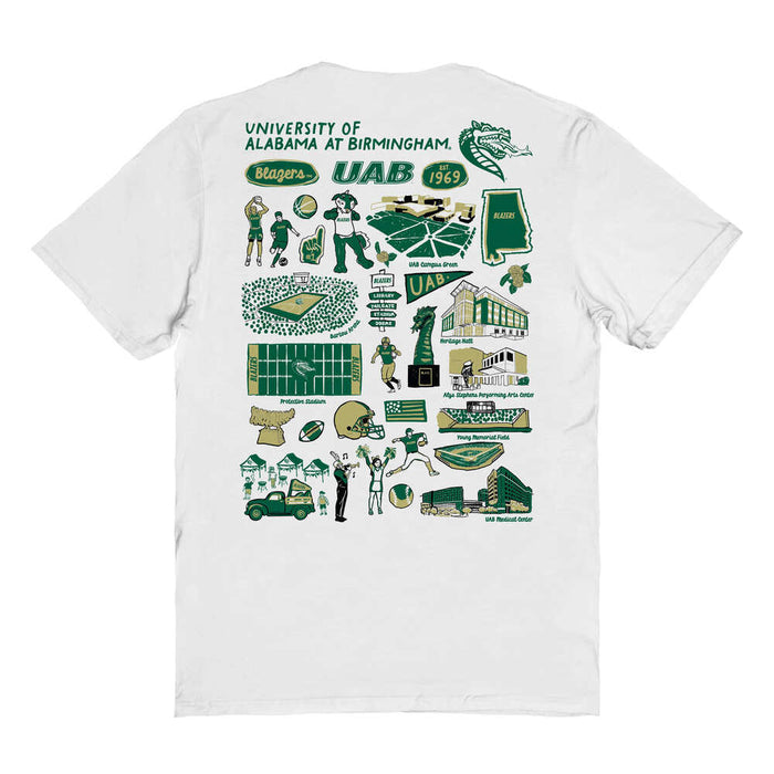 UAB Blazers Vive La Fete Impressions Artwork Womens Cotton Tshirt - Vive La Fête - Online Apparel Store