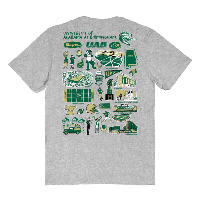 UAB Blazers Vive La Fete Impressions Artwork Womens Cotton Tshirt - Vive La Fête - Online Apparel Store