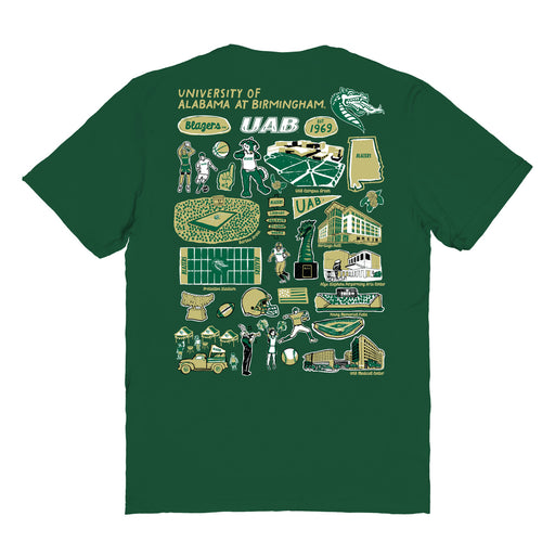 UAB Blazers Vive La Fete Impressions Artwork Womens Cotton Tshirt - Vive La Fête - Online Apparel Store
