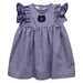 University of Central Arkansas Bears UCA Embroidered Purple Gingham Ruffle Dress