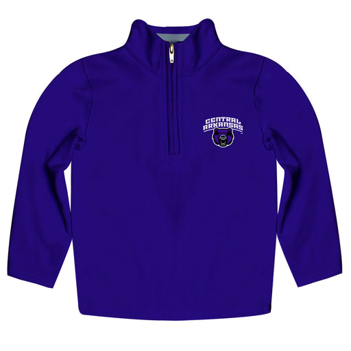 University of Central Arkansas Bears UCA Vive La Fete Game Day Solid Purple Quarter Zip Pullover Sleeves