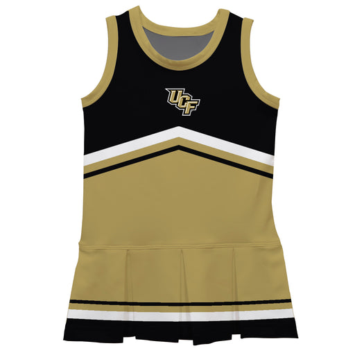 UCF Knights Vive La Fete Game Day Black and Gold Sleeveless Chearleader Dress