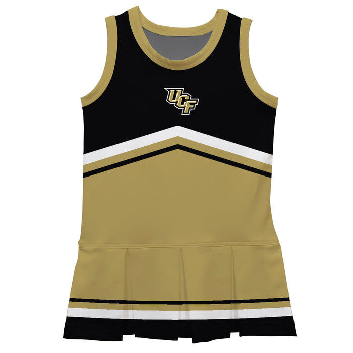 UCF Knights Vive La Fete Game Day Black and Gold Sleeveless Chearleader Dress