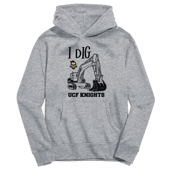 UCF Knights Excavator Heather Grey Cotton Youth Hoodie