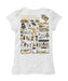 UCF Knights Hand Sketched Vive La Fete Impressions Artwork White Girls Cotton Short Sleeve Tee - Vive La Fête - Online Apparel Store