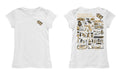 UCF Knights Hand Sketched Vive La Fete Impressions Artwork White Girls Cotton Short Sleeve Tee - Vive La Fête - Online Apparel Store