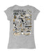 UCF Knights Hand Sketched Vive La Fete Impressions Artwork Grey Girls Cotton Short Sleeve Tee - Vive La Fête - Online Apparel Store