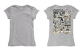 UCF Knights Hand Sketched Vive La Fete Impressions Artwork Grey Girls Cotton Short Sleeve Tee - Vive La Fête - Online Apparel Store