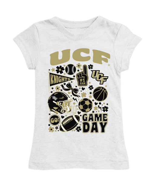 UCF Knights Girl´s Fitted Cotton T-shirt White
