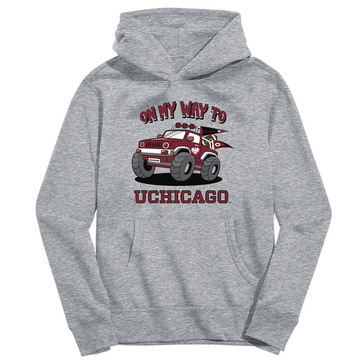 University of Chicago Maroons On My Way Monster Truck Heather Grey Cotton Youth Hoodie
