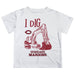 University of Chicago Maroons Vive La Fete Excavator Boys Game Day White Short Sleeve Tee