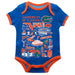 Florida Gators Hand Sketched Vive La Fete Impressions Artwork Infant Blue Short Sleeve Onesie Bodysuit