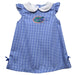 Florida Gators Embroidered Royal Gingham A Line Dress
