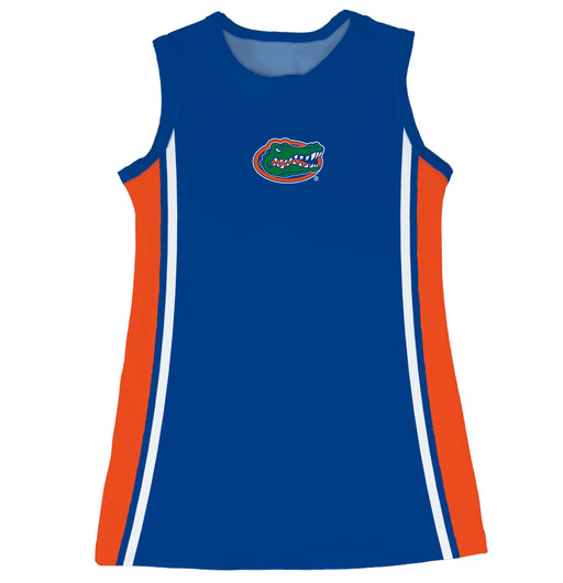 Florida Gators Sleeveless Cheerleader A Line Dress Royal