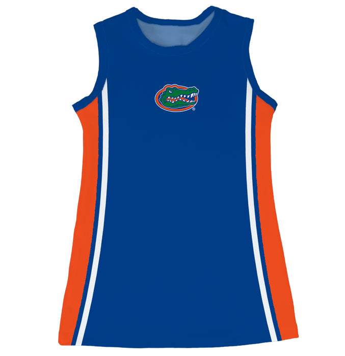Florida Gators Sleeveless Cheerleader A Line Dress Royal