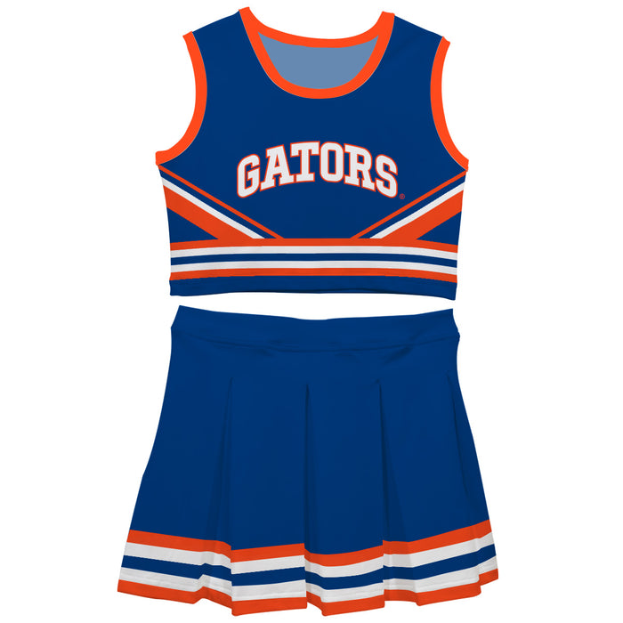 Florida Gators Vive La Fete Game Day Royal and Orange Sleeveless Chearleader Set