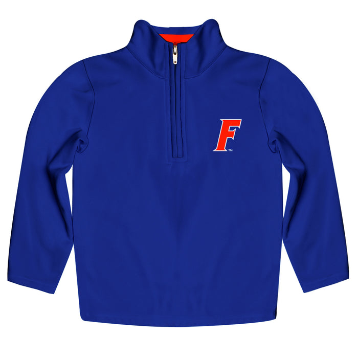 Florida Gators Vive La Fete Game Day Solid Blue Quarter Zip Pullover Sleeves