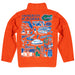 Florida Gators Hand Sketched Vive La Fete Impressions Artwork Orange Boys Quarter Zip Pullover V1 - Vive La Fête - Online Apparel Store