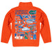 Florida Gators Hand Sketched Vive La Fete Impressions Artwork Orange Boys Quarter Zip Pullover V1 - Vive La Fête - Online Apparel Store