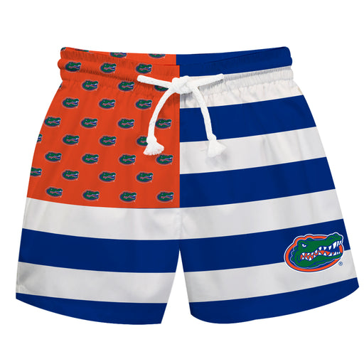 Florida Gators Vive La Fete Blue and Orange Flag Swimtrunk