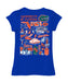 Florida Gators Hand Sketched Vive La Fete Impressions Artwork Blue Girls Cotton Short Sleeve Tee - Vive La Fête - Online Apparel Store