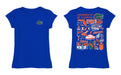Florida Gators Hand Sketched Vive La Fete Impressions Artwork Blue Girls Cotton Short Sleeve Tee - Vive La Fête - Online Apparel Store