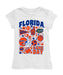 Florida Gators Girl´s Fitted Cotton T-shirt White